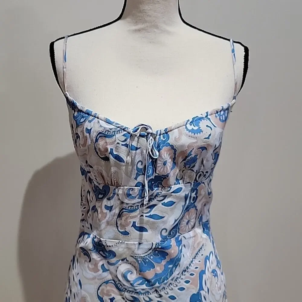 Aritzia Wilfred Bellow Midi Dress Paisley Sz 4 - Picture 3 of 10
